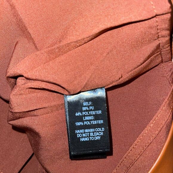 Lulus Most Fab Brown Vegan Leather Button-Front Mini Skirt Size Small - Picture 5 of 13